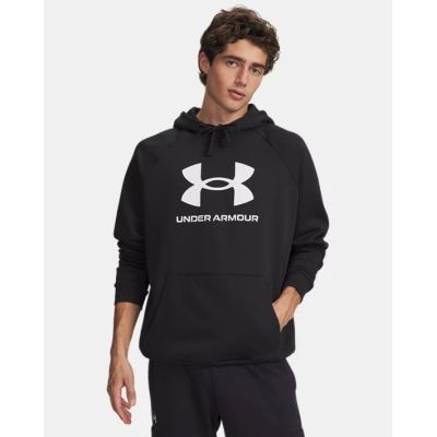 2. Bluza z kapturem Under Armour Rival Fleece Logo Hoodie - black/white