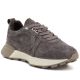 Skórzane sneakersy na platformie brązowe Kobbo FIO27-67048