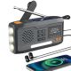 Extralink RADIO AWARYJNE BLUETOOTH SOLARNE Z KORBKA DYNAMO POWERBANK 4000MAH Z LATARKA SOS BT-4000 Przenośny Analogowe i cyfrowe Czarny, Pomarańczowy