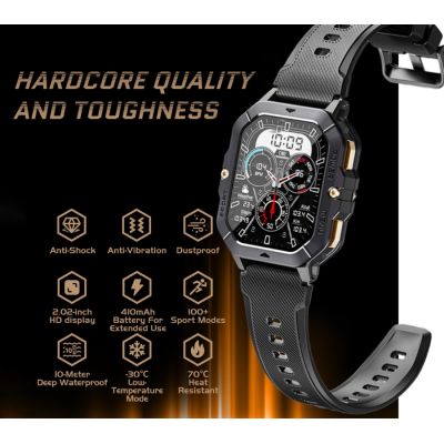 10. Smartwatch Męski Rubicon RNCF23-1 BLACK