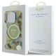 8. Etui Guess Glitter Flowers Triangle Buttons MagSafe do iPhone 16 Pro Max zielony