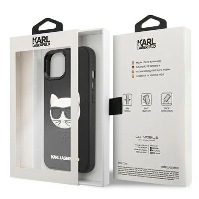 8. Etui Karl Lagerfeld 3D Rubber Choupette na iPhone 13 mini - czarne