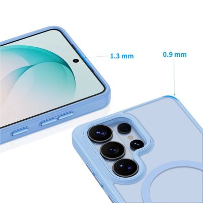 4. Etui Tech-Protect Magmat MagSafe na Samsung Galaxy S26 Ultra - niebieskie matowe