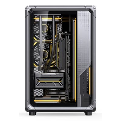 9. Jonsbo X400 PC-Gehäuse, Midi-Tower, ATX, Tempered Glass - grau