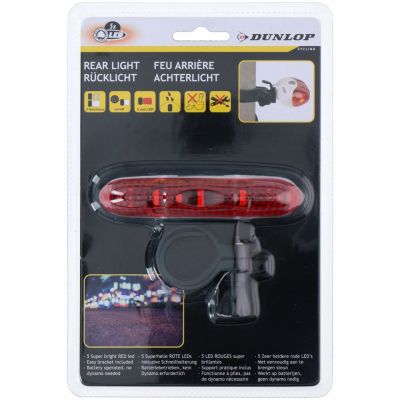6. Lampka rowerowa tylna Dunlop 5 led 249353
