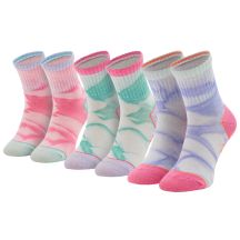 Skechers 3PPK Girls Casual Fancy Tie Die Socks SK41076-6064 Wielokolorowe 27-30