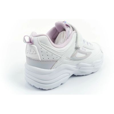 4. Fila Skye V buty sportowe dziecięce dla dziewczynki na rzep białe