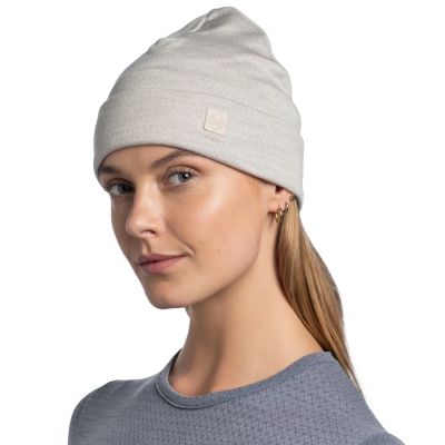 3. Buff Merino Heavyweight Beanie 11117000310 Białe One size