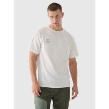 T-shirt oversize gładki uniseks 4F 4FRAW24TTSHU2672-12S