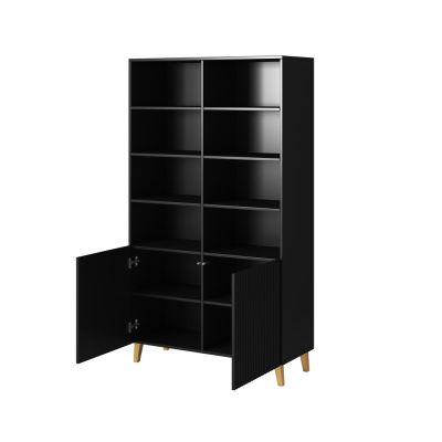 2. Regał PAFOS 100x40xH176,5 czarny mat