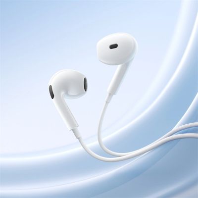 8. Słuchawki Baseus Encok CZ19 z USB-C przewodowe douszne - białe