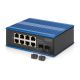 5. Industrialny przełącznik Ethernet 8+2 -Port Gigabit PoE Switch 8 Port GE PoE RJ45, 2 GE SFP Port