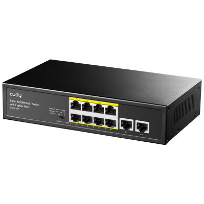 2. Switch CUDY FS1010P 8-Port 10/100M PoE+ 120W 2xUplink