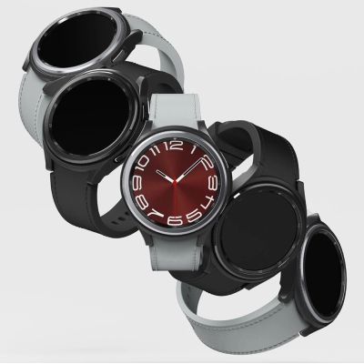 6. Etui Ringke Slim 2-pack na Samsung Galaxy Watch 6 Classic 43 mm - czarny i przezroczysty