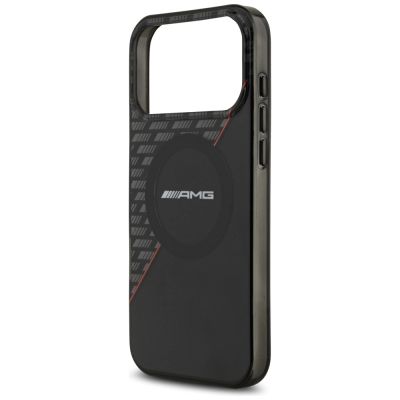 6. Etui Mercedes AMG IML Double Layer Rhombs MagSafe na iPhone 18 Pro Max / 17 Pro Max - czarno-czerwone