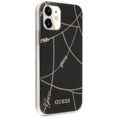 4. Etui Guess Gold Chain Collection na iPhone 12 mini - czarne