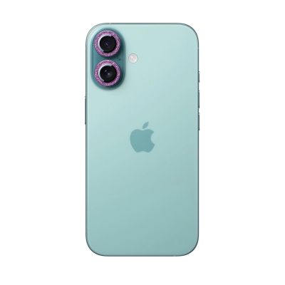 2. Szkło ochronne Joyroom JR-MSF0302 na obiektywy iPhone 16/16 Plus - różowe