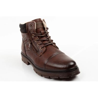 2. Wrangler buty męskie Gillen skórzane brązowe trzewiki ocieplane