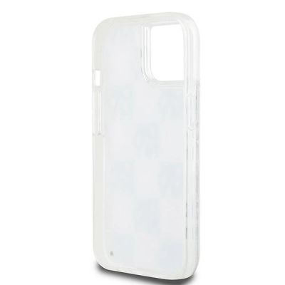 7. Etui DKNY Liquid Glitter Multilogo na iPhone 15 / 14 / 13 - białe