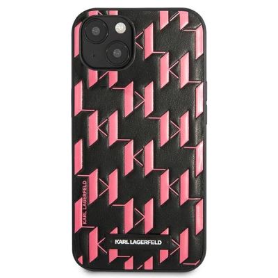 3. Etui Karl Lagerfeld Monogram Plaque na iPhone 13 mini - różowe