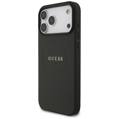 2. Etui Guess Grained Ring MagSafe do iPhone 17 Pro Max - czarne