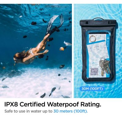 10. Etui Spigen Aqua Shield A601 wodoodporne IPX8 - czarne