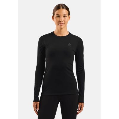 5. Koszulka damska ODLO Merino 160 BL Top Crew Neck l/s roz. S Czarna