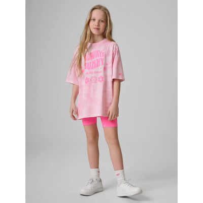 4. T-shirt bawełniany dziewczęcy 4F 4FJRSS26TTSHF3911-56A