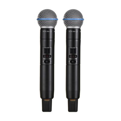 4. Shure SLXD24DE/B58-G59 - Podwójny cyfrowy system bezprzewodowy z dwoma nadajnikiami/mikrofonami "do ręki"