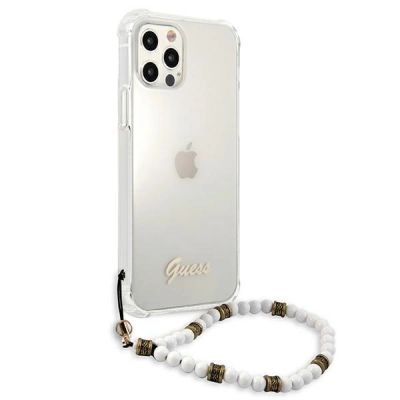 4. Etui Guess White Pearl na iPhone 12 / iPhone 12 Pro - przezroczyste