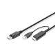 Kabel adapter HDMI 4K 30Hz zasilanie USB A na DisplayPort 2m