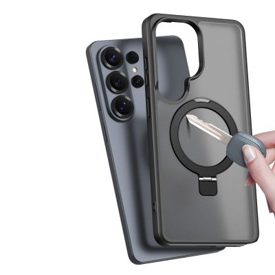 7. Etui Dux Ducis Yind na Samsung Galaxy S26 Ultra z podstawką kompatybilne z MagSafe - czarne