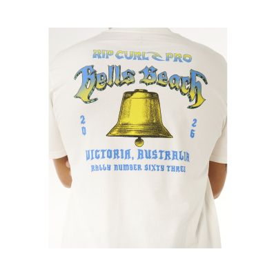 4. Koszulka męska RIP CURL Bells Pro 26 Bell Logo Tee biała
