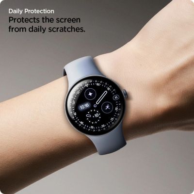 10. Folia hydrożelowa Spigen Elite Shield EZ Fit 2-Pack na Google Pixel Watch 45 mm