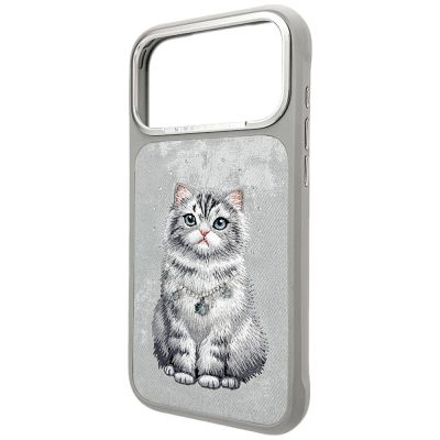 2. Etui Nimmy Lucky Fashion Cat MagSafe na iPhone 17 Pro - szare