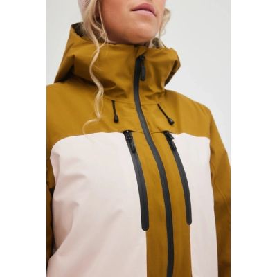 4. O'neill kurtka damska zimowa sportowa snowboard narty GTX RECCO różowa brązowa