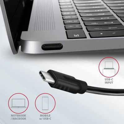 3. AXAGON HMC-5G21 USB-HUB 2x USB-A + 2x USB-C + HDMI 4K/30Hz, USB-C 3,1 - 13cm