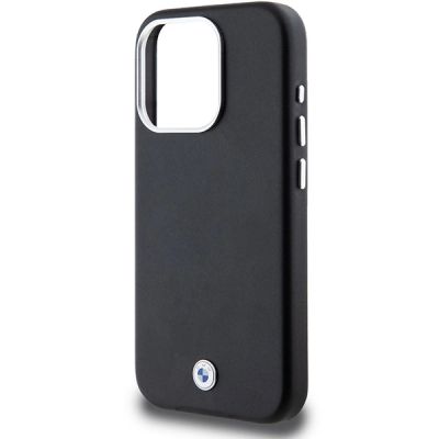 6. Etui BMW Signature Wrapped Metal MagSafe na iPhone 15 Pro - czarne
