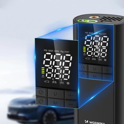 14. Kompresor Wozinsky WPEP-8000 pompka elektryczna powerbank 8000mAh latarka - czarny
