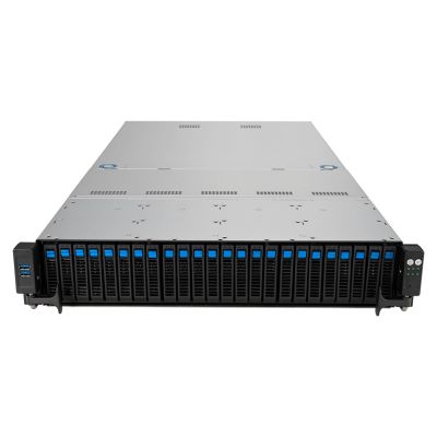 3. Platforma Asus Rack (2U) RS521A-E12-RS24U AMD Epyc 9005/9004 (16x NVMe/8x SATA HS, 2xM.2, 2x1Gbe, IPMI, 1+1 2000W)