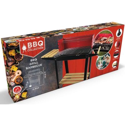 2. GRILL OGRODOWY WÓZEK 85x42x83CM CZERWONY