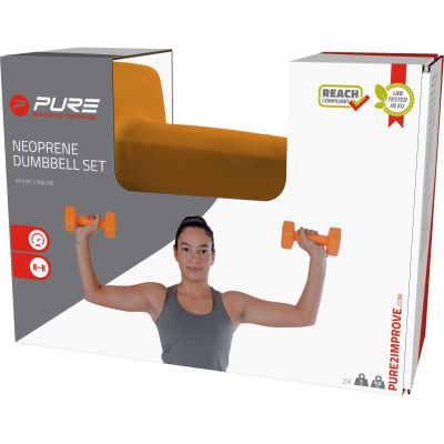 19. ZESTAW HANTLI NEOPREN 2x4KG PURE 2 IMPROVE