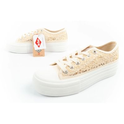 8. Lee Cooper buty sportowe damskie trampki koronkowe ażurowe platforma