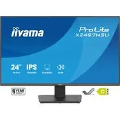 17. iiyama ProLite X2497HSU-B1 monitor komputerowy 60,5 cm (23.8") 1920 x 1080 px Full HD LED Czarny
