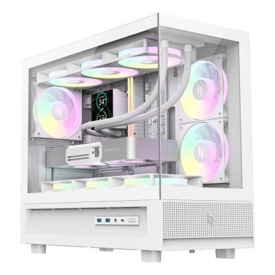 11. GameMax NEX C31 WH zabezpieczenia & uchwyty komputerów Biały