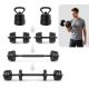 15. Zestaw hantli 4w1 (sztanga, hantle, kettlebell, podpórki do pompek) Spokey PONDUS SET 20 kg