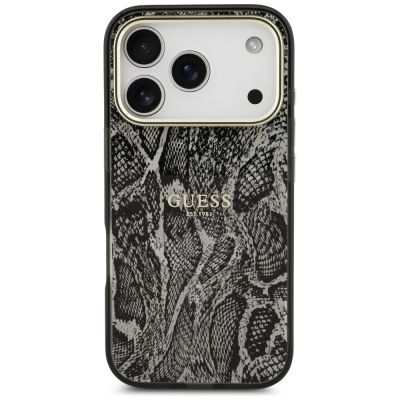 3. Etui Guess Python Pattern MagSafe na iPhone 17 Pro -czarne