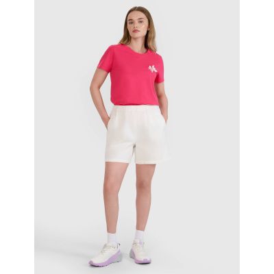 4. T-shirt regular z nadrukiem damski 4F 4FRSS25TTSHF2693-54S