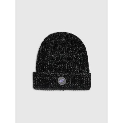 2. Czapka beanie odblaskowa dziewczęca 4F 4FJRAW25ACAPF0750-20S