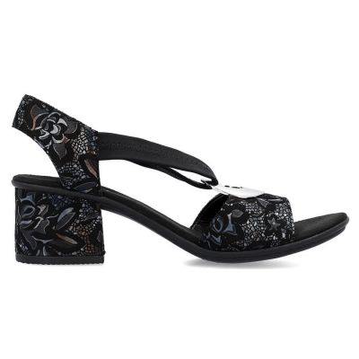 9. Komfortowe sandały Rieker W RKR679 czarne